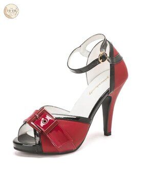 Women's Peep Toe Strappy Ankle Strap Stiletto High Heel Sandals 4 Inch
